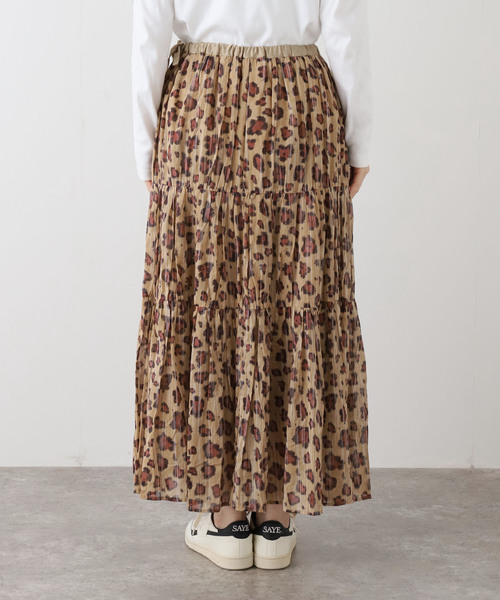 FRAMeWORK（フレームワーク）の「enrica/エンリカ コットンシルク レオパード ティアードスカート（スカート・レディース・キャメル・FREE）」の15枚目の写真