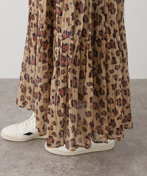 FRAMeWORK（フレームワーク）の「enrica/エンリカ コットンシルク レオパード ティアードスカート（スカート・レディース・キャメル・FREE）」の19枚目の写真