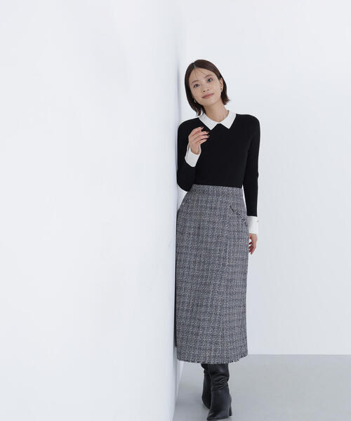 NATURAL BEAUTY BASIC(ナチュラルビューティーベーシック)の「◇【CLASSY.掲載】襟付ベーシックリブニット(ニット/セーター・レディース・ベージュ系その他/ブラック系その他/グレー系その他・FREE)」の14枚目の写真