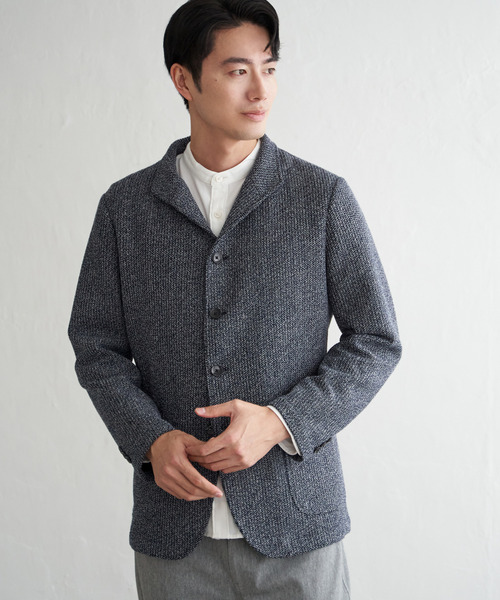 ikka（イッカ）の「GOKU楽ワークラッセルスタンドジャケット（カバーオール・メンズ・グレー/ネイビー・M/L/XL/S）」の6枚目の写真