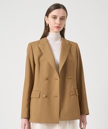 テーラードジャケット（イエロー/黄色系・ウール・ニット