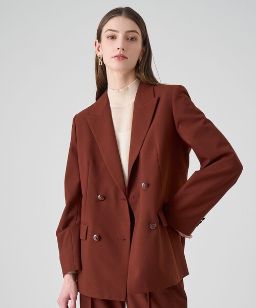 ANAYI(アナイ)の「【セットアップ対応商品】マットクロスピークドラペル ジャケット(テーラードジャケット・レディース・ブラック/ブラウン/キャメル・38/36)」の18枚目の写真