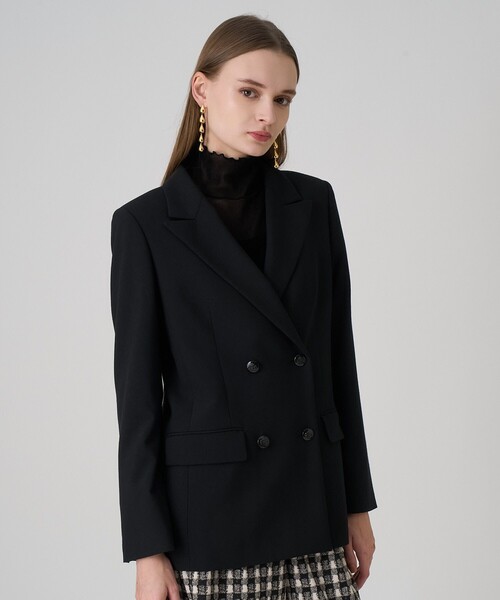 ANAYI(アナイ)の「【セットアップ対応商品】マットクロスピークドラペル ジャケット(テーラードジャケット・レディース・ブラック/ブラウン/キャメル・38/36)」の21枚目の写真