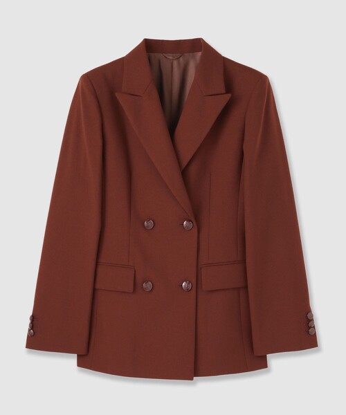 ANAYI(アナイ)の「【セットアップ対応商品】マットクロスピークドラペル ジャケット(テーラードジャケット・レディース・ブラック/ブラウン/キャメル・38/36)」の5枚目の写真