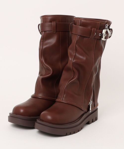 SPINNS(スピンズ)の「合皮ブーツ/ルーズベルト(ブーツ・レディース・ブラック/ブラウン・LL/M/L)」の2枚目の写真