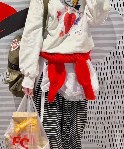 Flugge(フラッジー)の「もちもち2wayボーダーパンツ(その他パンツ・レディース・グレー/ブラック・FREE)」の14枚目の写真
