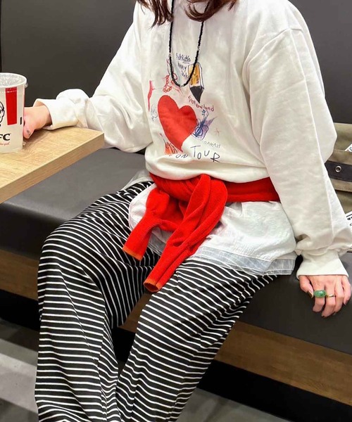 Flugge(フラッジー)の「もちもち2wayボーダーパンツ(その他パンツ・レディース・グレー/ブラック・FREE)」の19枚目の写真