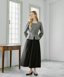 cle blatt（クレブラット）の「ジャケットセットセミシアーフレアスカート（セットアップ・レディース）」