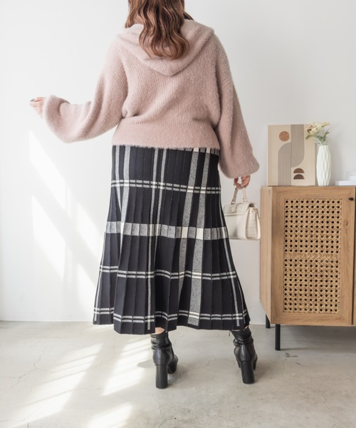CLETTE（クレット）の「CLETTEオリジナルシャギーニットダブルジップパーカー（パーカー・レディース・ライトグレー/ピンク/ブラウン/チャコールグレー・LL/3L/4L）」の9枚目の写真