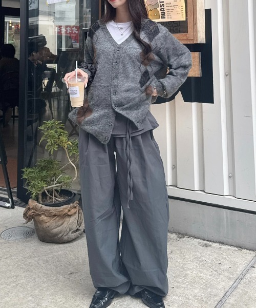 nemne store(ネンネストア)の「ウェストフリルスラックス(スラックス・レディース・ブラック/グレー・SMALL/MEDIUM)」の9枚目の写真