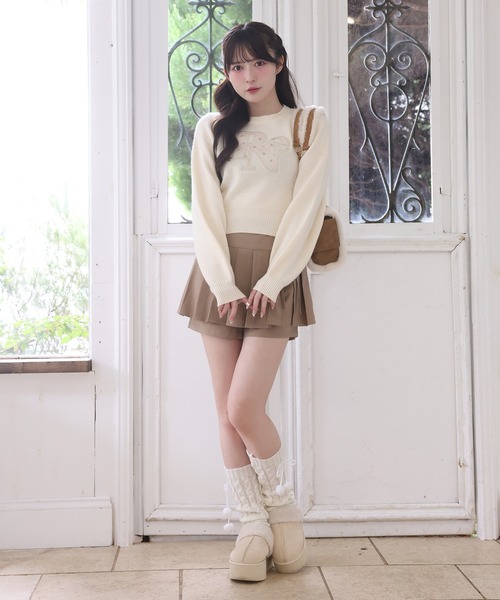 one after another NICE CLAUP（ワンアフターアナザーナイスクラップ）の「アソートニット（ニット/セーター・レディース・レッド/グレー/ネイビー/ホワイト・FREE）」の6枚目の写真