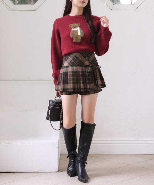 one after another NICE CLAUP（ワンアフターアナザーナイスクラップ）の「アソートニット（ニット/セーター・レディース・レッド/グレー/ネイビー/ホワイト・FREE）」の20枚目の写真