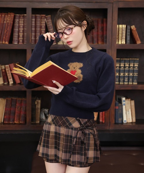 one after another NICE CLAUP（ワンアフターアナザーナイスクラップ）の「アソートニット（ニット/セーター・レディース・レッド/グレー/ネイビー/ホワイト・FREE）」の14枚目の写真