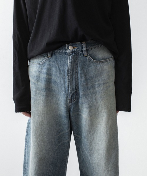 ATTACHMENT(アタッチメント)の「13OZ デニム 3Dジーンズ / 13OZ DENIM 3D JEANS(デニムパンツ・メンズ・ブラック/ライトインディゴブルー・3/2/1)」の15枚目の写真