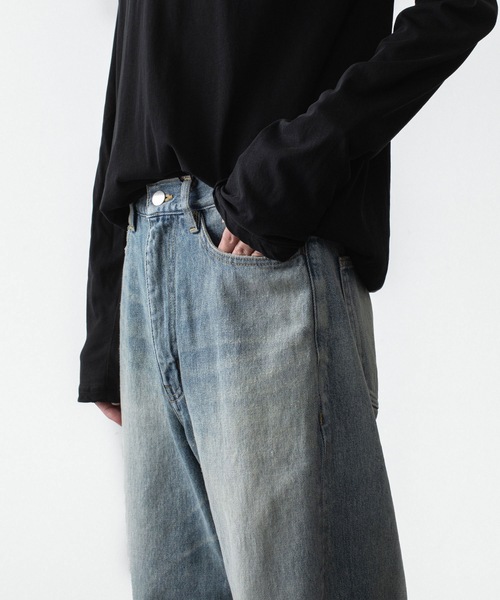 ATTACHMENT(アタッチメント)の「13OZ デニム 3Dジーンズ / 13OZ DENIM 3D JEANS(デニムパンツ・メンズ・ブラック/ライトインディゴブルー・3/2/1)」の16枚目の写真