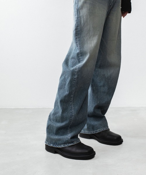 ATTACHMENT(アタッチメント)の「13OZ デニム 3Dジーンズ / 13OZ DENIM 3D JEANS(デニムパンツ・メンズ・ブラック/ライトインディゴブルー・3/2/1)」の18枚目の写真