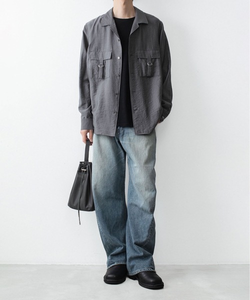 ATTACHMENT(アタッチメント)の「13OZ デニム 3Dジーンズ / 13OZ DENIM 3D JEANS(デニムパンツ・メンズ・ブラック/ライトインディゴブルー・3/2/1)」の19枚目の写真