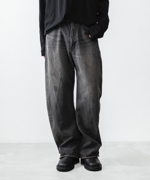 ATTACHMENT(アタッチメント)の「13OZ デニム 3Dジーンズ / 13OZ DENIM 3D JEANS(デニムパンツ・メンズ・ブラック/ライトインディゴブルー・3/2/1)」の22枚目の写真