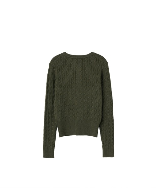 GENERAL IDEA（ジェネラルアイデア）の「woman signature super fine wool cable cardigan ウールブレンドケーブル編みカーディガン（カーディガン/ボレロ・レディース・チャコール/カーキ・L/M/S/XS）」の19枚目の写真
