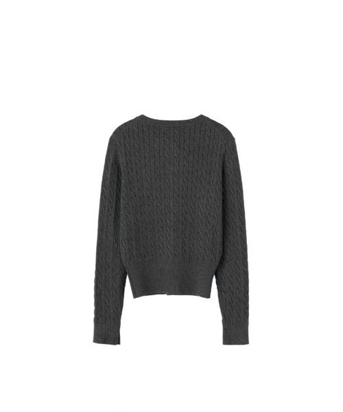 GENERAL IDEA（ジェネラルアイデア）の「woman signature super fine wool cable cardigan ウールブレンドケーブル編みカーディガン（カーディガン/ボレロ・レディース・チャコール/カーキ・L/M/S/XS）」の13枚目の写真