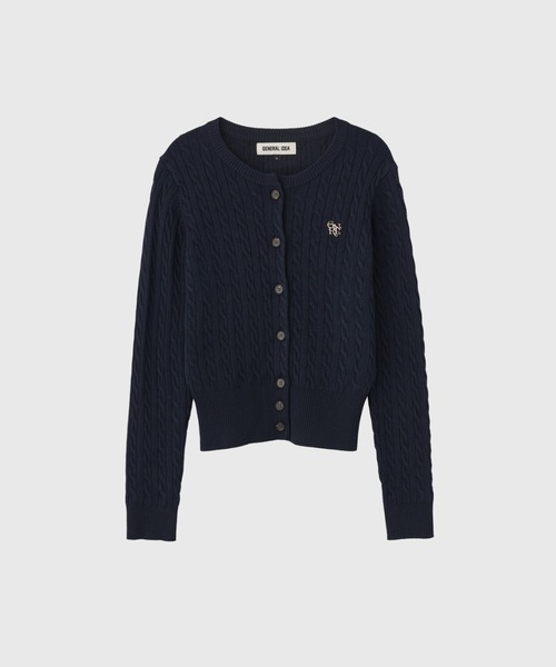 【GENERAL IDEA】ウールブレンドケーブル編みカーディガン / WOMAN SIGNATURE SUPER FINE WOOL CABLE CARDIGAN(カーディガン/ボレロ)|GENERAL IDEA(ジェネラルアイデア)