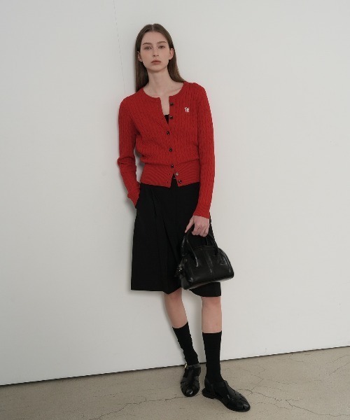 【GENERAL IDEA】ウールブレンドケーブル編みカーディガン / WOMAN SIGNATURE SUPER FINE WOOL CABLE CARDIGAN(カーディガン/ボレロ)|GENERAL IDEA(ジェネラルアイデア)