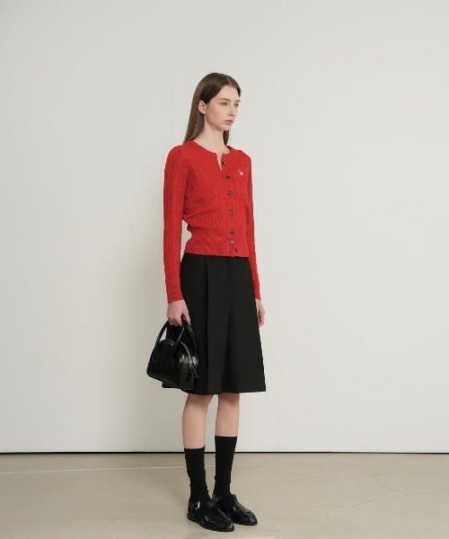 【GENERAL IDEA】ウールブレンドケーブル編みカーディガン / WOMAN SIGNATURE SUPER FINE WOOL CABLE CARDIGAN(カーディガン/ボレロ)|GENERAL IDEA(ジェネラルアイデア)