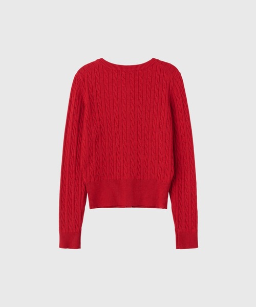 【GENERAL IDEA】ウールブレンドケーブル編みカーディガン / WOMAN SIGNATURE SUPER FINE WOOL CABLE CARDIGAN(カーディガン/ボレロ)|GENERAL IDEA(ジェネラルアイデア)
