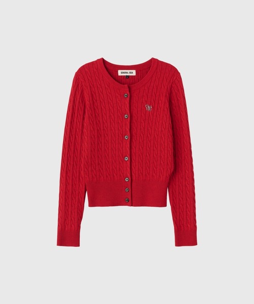 【GENERAL IDEA】ウールブレンドケーブル編みカーディガン / WOMAN SIGNATURE SUPER FINE WOOL CABLE CARDIGAN(カーディガン/ボレロ)|GENERAL IDEA(ジェネラルアイデア)