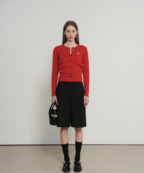 【GENERAL IDEA】ウールブレンドケーブル編みカーディガン / WOMAN SIGNATURE SUPER FINE WOOL CABLE CARDIGAN(カーディガン/ボレロ)|GENERAL IDEA(ジェネラルアイデア)