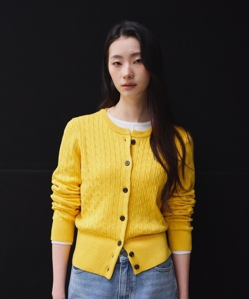 【GENERAL IDEA】ウールブレンドケーブル編みカーディガン / WOMAN SIGNATURE SUPER FINE WOOL CABLE CARDIGAN(カーディガン/ボレロ)|GENERAL IDEA(ジェネラルアイデア)