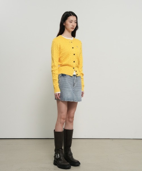 【GENERAL IDEA】ウールブレンドケーブル編みカーディガン / WOMAN SIGNATURE SUPER FINE WOOL CABLE CARDIGAN(カーディガン/ボレロ)|GENERAL IDEA(ジェネラルアイデア)