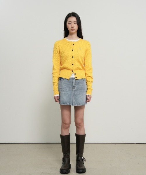 【GENERAL IDEA】ウールブレンドケーブル編みカーディガン / WOMAN SIGNATURE SUPER FINE WOOL CABLE CARDIGAN(カーディガン/ボレロ)|GENERAL IDEA(ジェネラルアイデア)