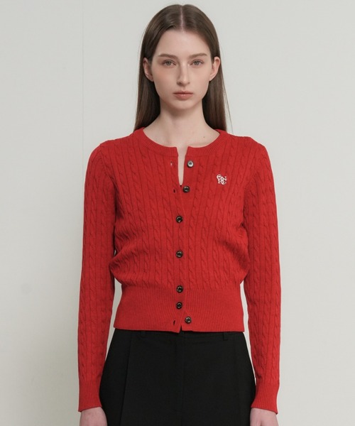 【GENERAL IDEA】ウールブレンドケーブル編みカーディガン / WOMAN SIGNATURE SUPER FINE WOOL CABLE CARDIGAN(カーディガン/ボレロ)|GENERAL IDEA(ジェネラルアイデア)