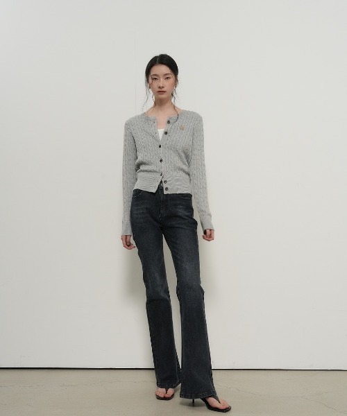 【GENERAL IDEA】ウールブレンドケーブル編みカーディガン / WOMAN SIGNATURE SUPER FINE WOOL CABLE CARDIGAN(カーディガン/ボレロ)|GENERAL IDEA(ジェネラルアイデア)