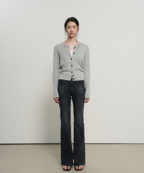 【GENERAL IDEA】ウールブレンドケーブル編みカーディガン / WOMAN SIGNATURE SUPER FINE WOOL CABLE CARDIGAN(カーディガン/ボレロ)|GENERAL IDEA(ジェネラルアイデア)