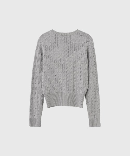 【GENERAL IDEA】ウールブレンドケーブル編みカーディガン / WOMAN SIGNATURE SUPER FINE WOOL CABLE CARDIGAN(カーディガン/ボレロ)|GENERAL IDEA(ジェネラルアイデア)