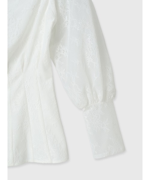 EIMY ISTOIRE(エイミーイストワール)の「レースオフショルトップス(シャツ/ブラウス・レディース・ブラック/ホワイト・F)」の18枚目の写真