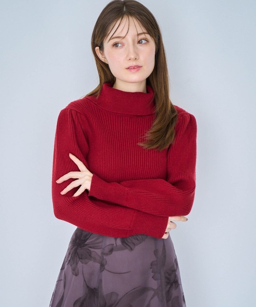 NOELA（ノエラ）の「タートルネックリブニット（ニット/セーター・レディース・ブラック/サックスブルー/レッド/ベージュ・フリー）」の19枚目の写真