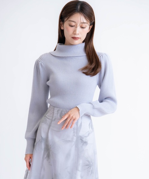 NOELA（ノエラ）の「タートルネックリブニット（ニット/セーター・レディース・ブラック/サックスブルー/レッド/ベージュ・フリー）」の15枚目の写真