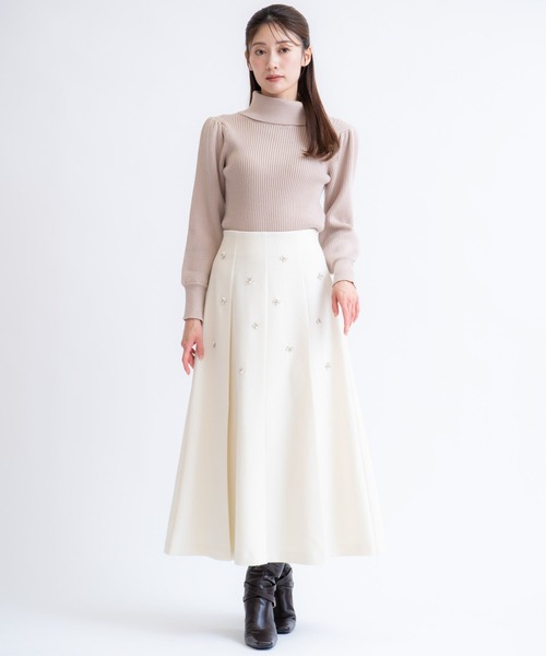 NOELA（ノエラ）の「タートルネックリブニット（ニット/セーター・レディース・ブラック/サックスブルー/レッド/ベージュ・フリー）」の11枚目の写真