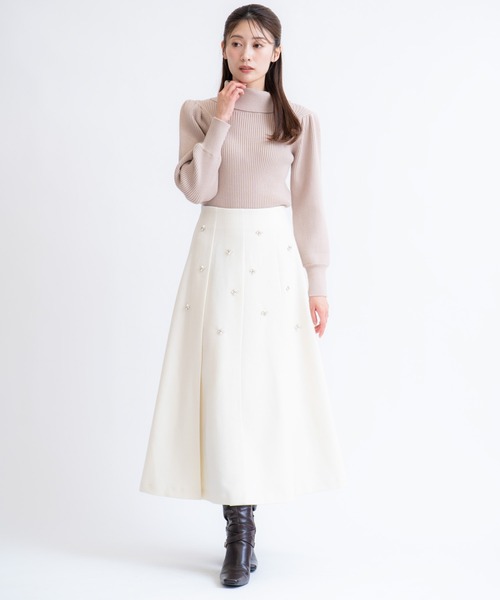 NOELA（ノエラ）の「タートルネックリブニット（ニット/セーター・レディース・ブラック/サックスブルー/レッド/ベージュ・フリー）」の5枚目の写真