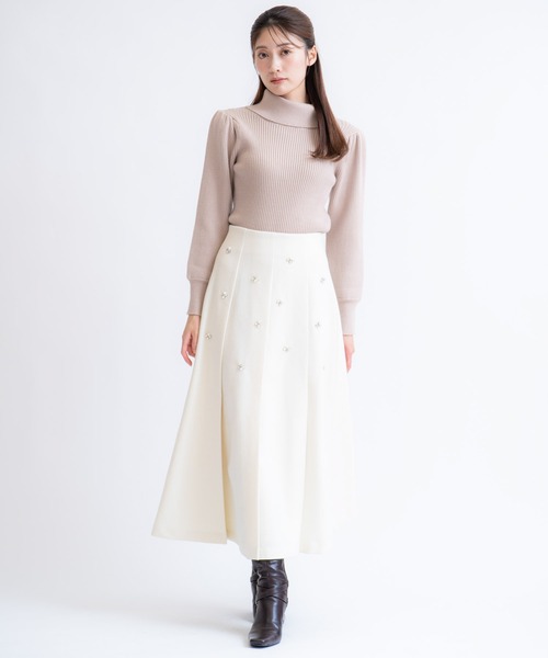 NOELA（ノエラ）の「タートルネックリブニット（ニット/セーター・レディース・ブラック/サックスブルー/レッド/ベージュ・フリー）」の6枚目の写真