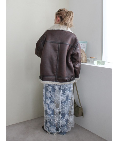 Ungrid（アングリッド）の「レースデザインスリットスカート（スカート・レディース・ブラック/オフホワイト・FREE）」の22枚目の写真