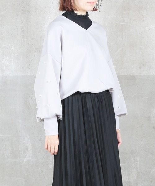 CLOVER DEPOT(クローバーデポ)の「長袖インナーTシャツ(CLOVER DEPOT)(Tシャツ/カットソー・レディース・ブラック/グレー/ブラウン・FREE)」の10枚目の写真