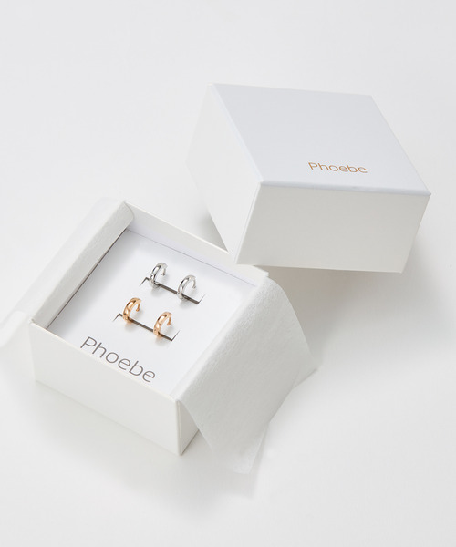 Phoebe(フィービィー)の「【SPECIAL SET】『金属アレルギー対応』ワンタッチメタルフープミニペアピアス/サージカルステンレス(ピアス(両耳用)・レディース・その他・FREE)」の1枚目の写真