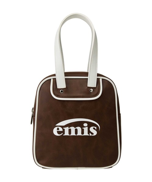 EMIS(イミス)の「SQUARE BOWLING BAG(トートバッグ・レディース・ブラウン/グリーン・FREE)」の1枚目の写真