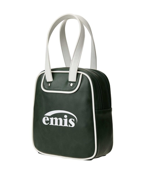 EMIS(イミス)の「SQUARE BOWLING BAG(トートバッグ・レディース・ブラウン/グリーン・FREE)」の8枚目の写真