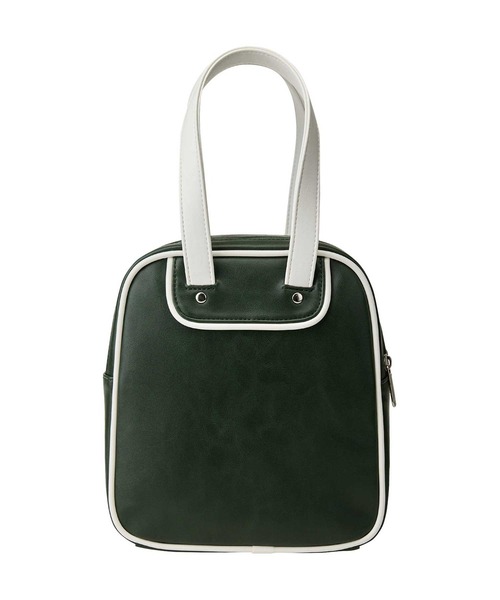 EMIS(イミス)の「SQUARE BOWLING BAG(トートバッグ・レディース・ブラウン/グリーン・FREE)」の9枚目の写真