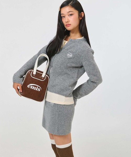 EMIS(イミス)の「SQUARE BOWLING BAG(トートバッグ・レディース・ブラウン/グリーン・FREE)」の14枚目の写真